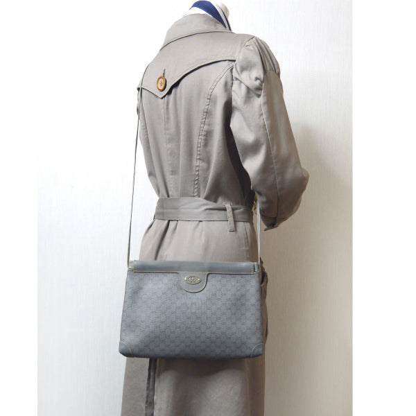OLD Gucci レア!マイクロGGスクエアショルダー（グレー）