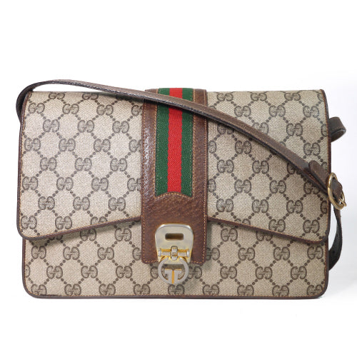 OLD Gucci 茶　縦シェリーショルダー