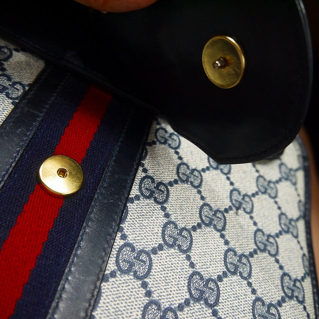 OLD Gucci 70sインターロッキングGGショルダー（青）
