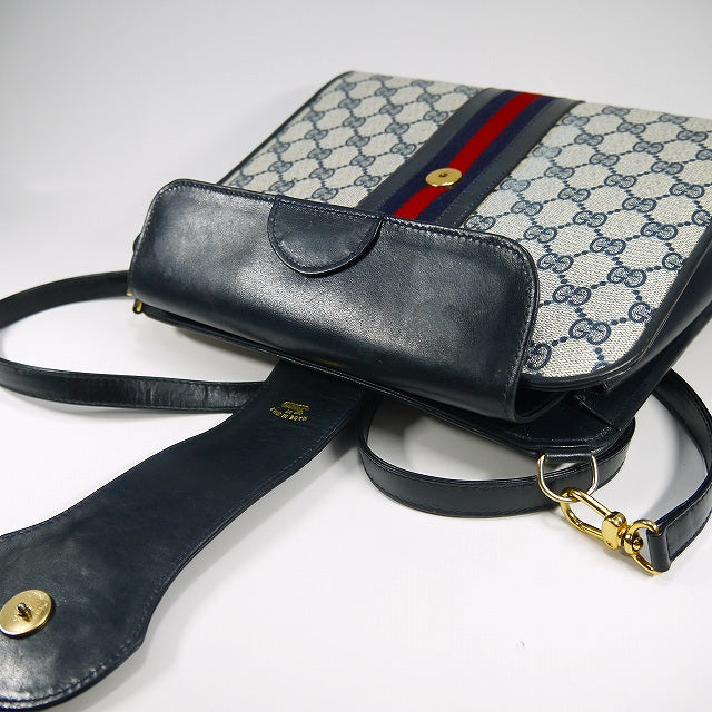 OLD Gucci 70sインターロッキングGGショルダー（青）