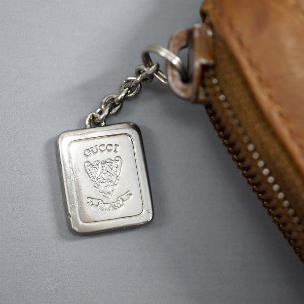 OLD Gucci バイカラー総革ポシェット（赤×キャメル）