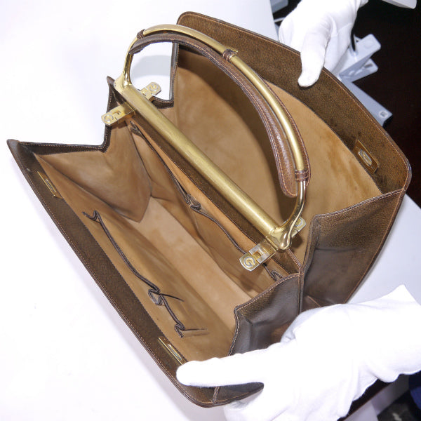OLD Gucci 激レア!!飛び出るブリーフバッグ（茶）