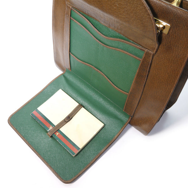 OLD Gucci 激レア!!飛び出るブリーフバッグ（茶）