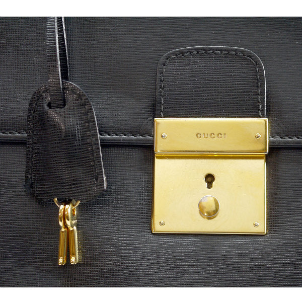OLD Gucci ショルダー付きブリーフケース（黒）