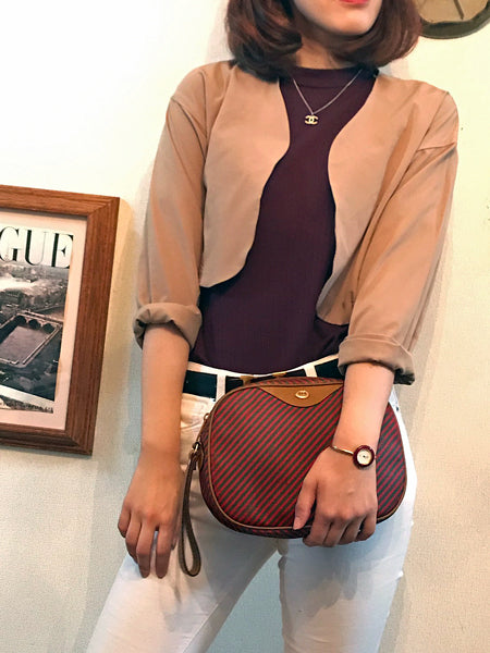 OLD Gucci Rigateラインセカンドバック（赤緑）