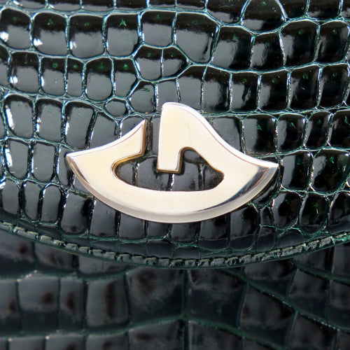 OLD Gucci　レア!!クロコショルダー（グリーン）