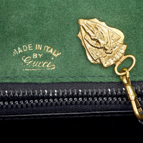 OLD Gucci　レア!!クロコショルダー（グリーン）