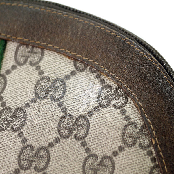 OLD Gucci 半円ミニポシェット（縦シェリー・茶）
