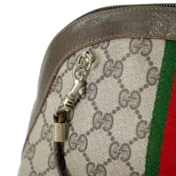 OLD Gucci 半円ミニポシェット（縦シェリー・茶）