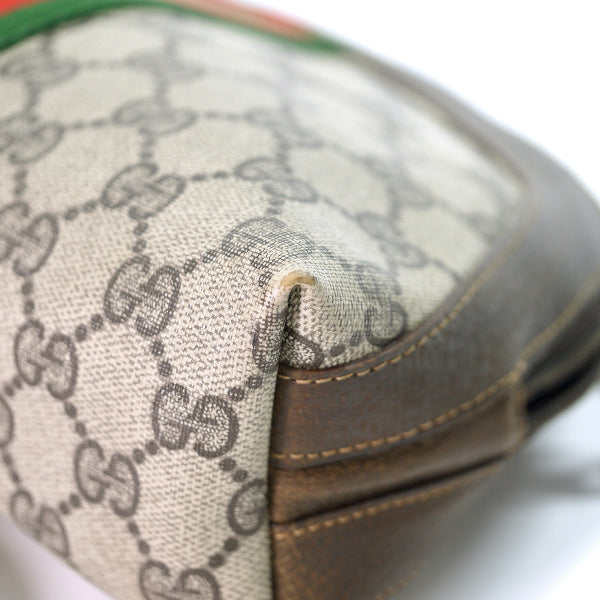 OLD Gucci 半円ミニポシェット（縦シェリー・茶）