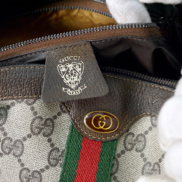 OLD Gucci 半円ミニポシェット（縦シェリー・茶）