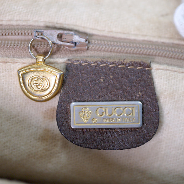 OLD Gucci シェリーライン横長ショルダ−（茶）