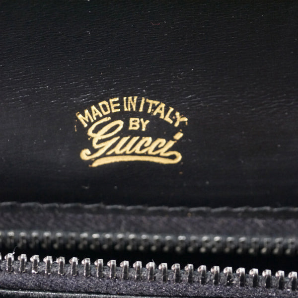 OLD Gucci　総革GGプレート2WAYショルダー（黒）