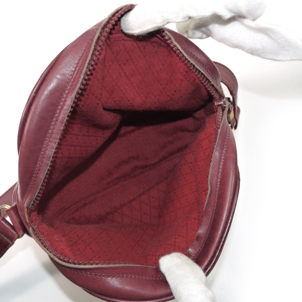 OLD Gucci ラウンド型スエード ミニポシェット（ボルドー）