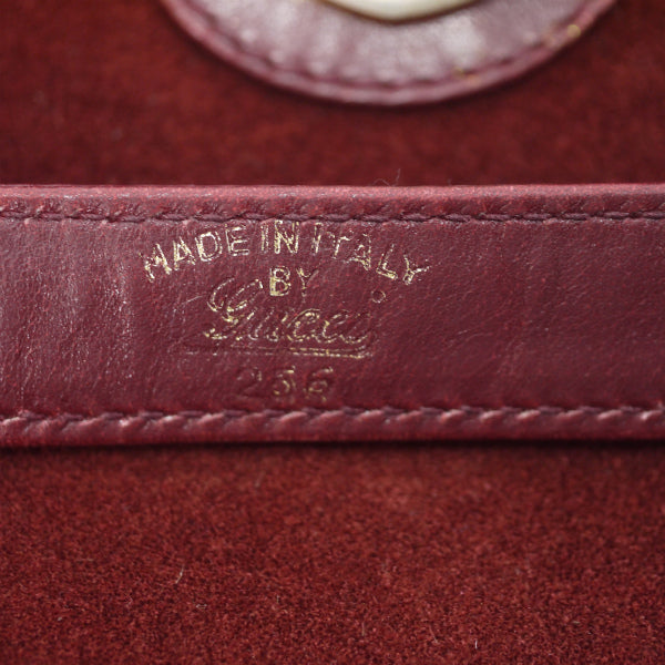 OLD Gucci ラウンド型スエード ミニポシェット（ボルドー）