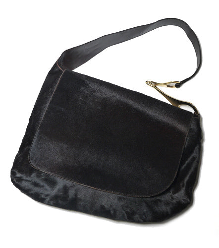 OLD Gucci 　ハラコショルダー（大　こげ茶）