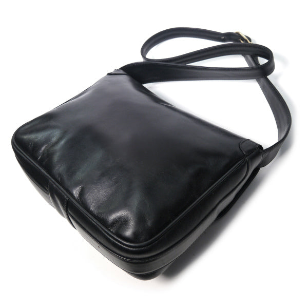 OLD Gucci　70S！総革スクエア斜めがけショルダー（黒）