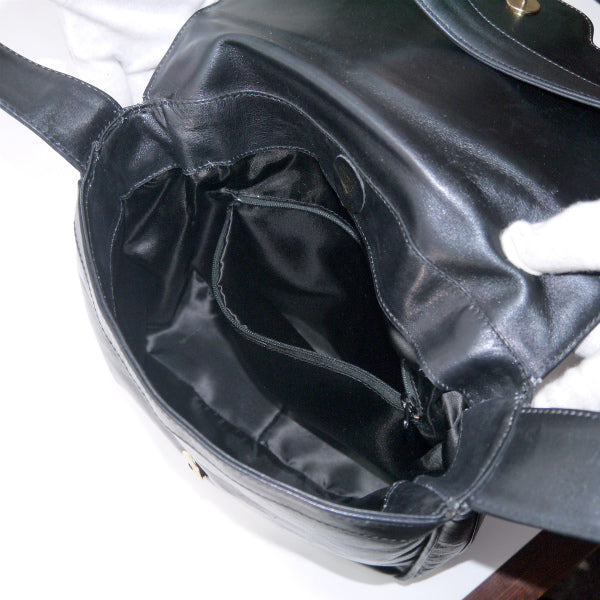 OLD Gucci　70S！総革スクエア斜めがけショルダー（黒）