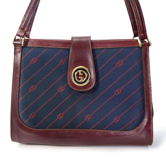 OLD Gucci  ＜訳あり＞レア!流れ星バッグ（紺×赤）