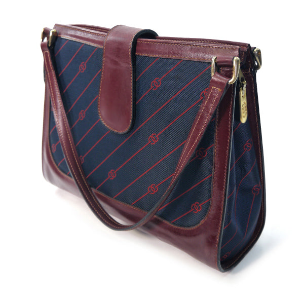 OLD Gucci  ＜訳あり＞レア!流れ星バッグ（紺×赤）