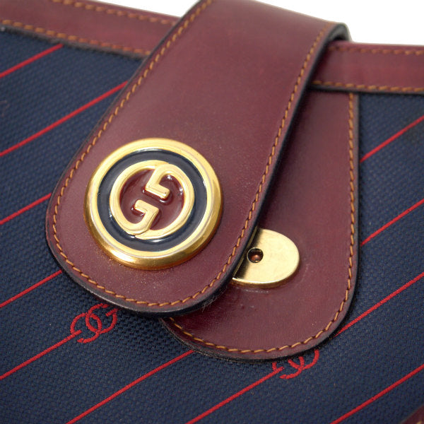 OLD Gucci  ＜訳あり＞レア!流れ星バッグ（紺×赤）