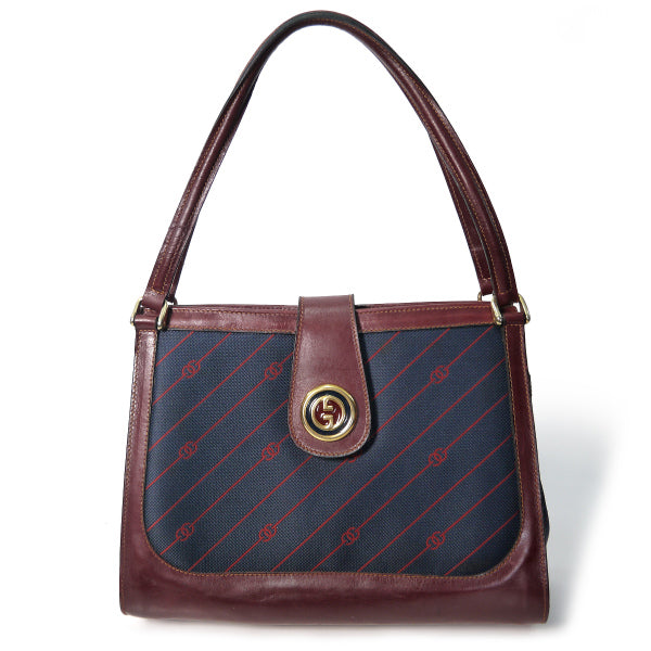 OLD Gucci  ＜訳あり＞レア!流れ星バッグ（紺×赤）