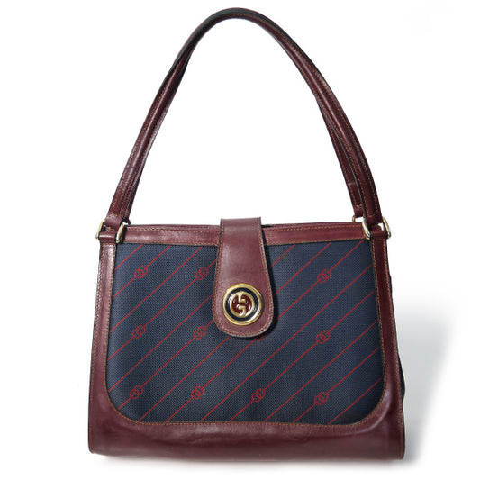 OLD Gucci  ＜訳あり＞レア!流れ星バッグ（紺×赤）