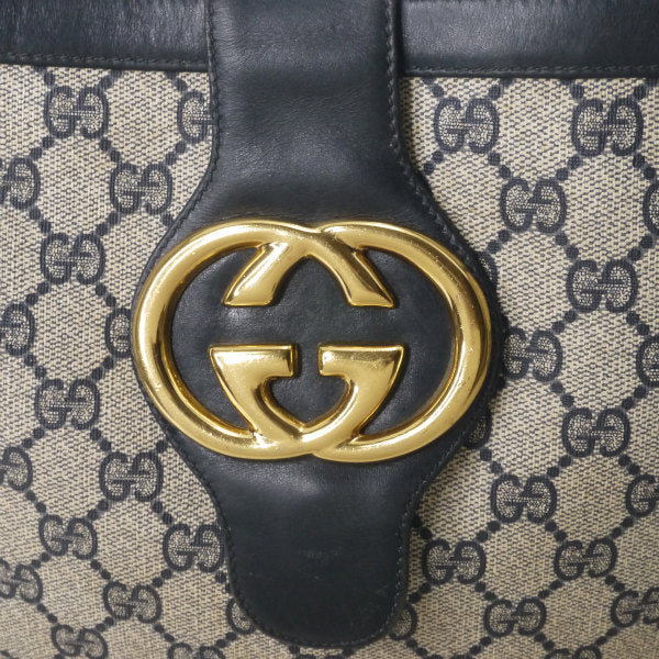 OLD Gucci インターロッキングG金具バケツ型ショルダー（青）