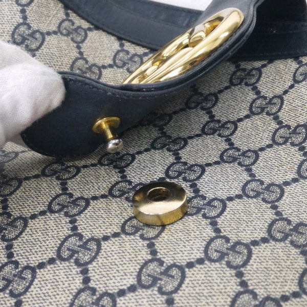 OLD Gucci インターロッキングG金具バケツ型ショルダー（青）