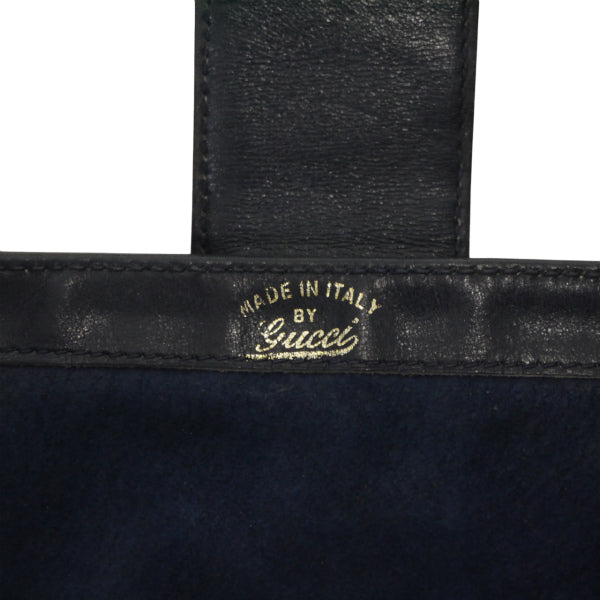 OLD Gucci インターロッキングG金具バケツ型ショルダー（青）