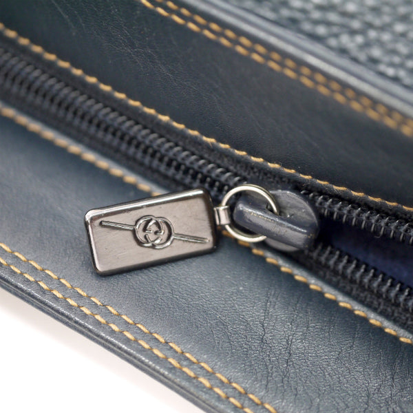 OLD Gucci 総革フロントポケット大型ショルダー（黒）