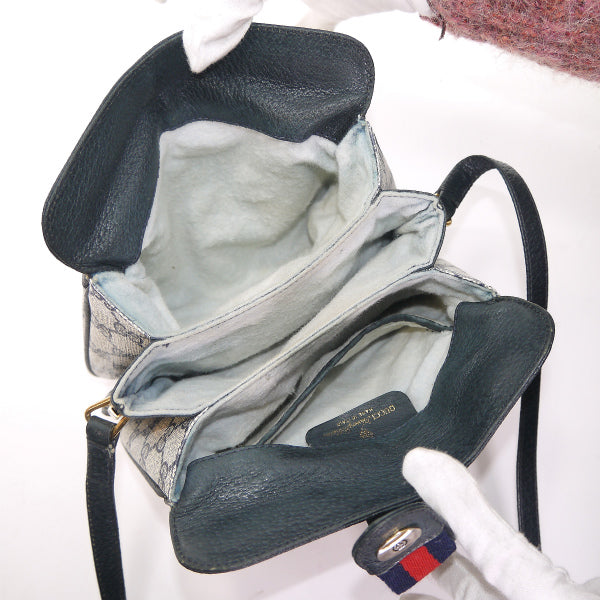 OLD Gucci　ミニシェリー3層ポシェット(青)