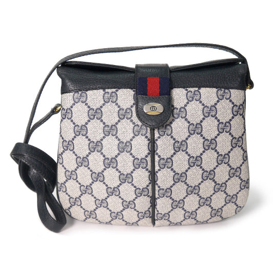OLD Gucci　ミニシェリー3層ポシェット(青)