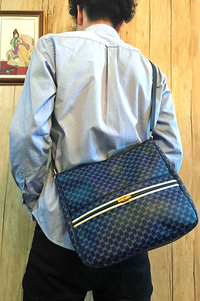 OLD Gucci 70sマイクロGG大型ショルダー（青）