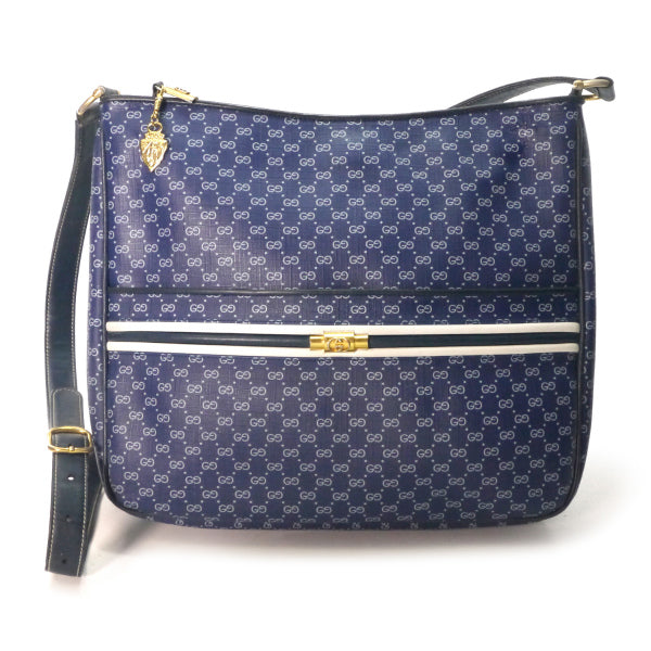 OLD Gucci 70sマイクロGG大型ショルダー（青）