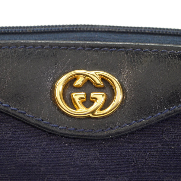 OLD Gucci　マイクロＧＧラウンドポシェット（紺）