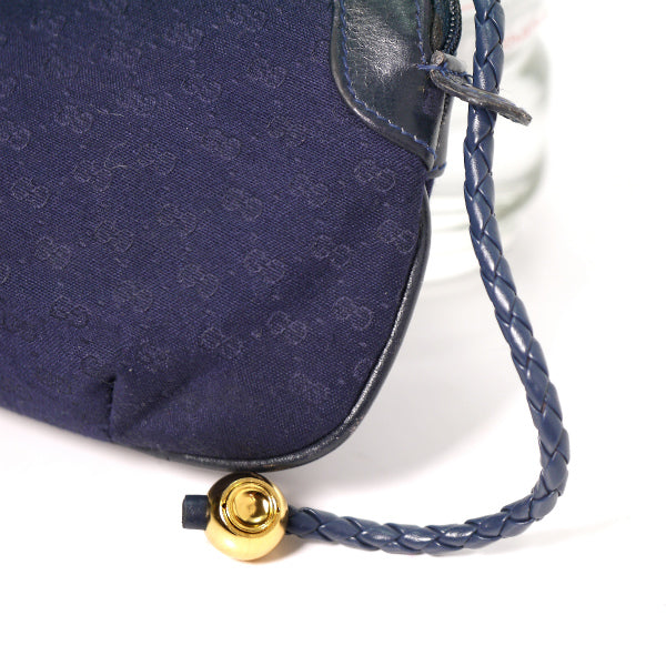 OLD Gucci　マイクロＧＧラウンドポシェット（紺）
