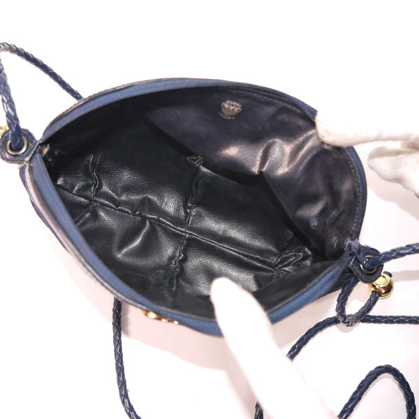 OLD Gucci　マイクロＧＧラウンドポシェット（紺）