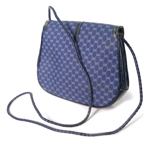 OLD Gucci マイクロGGラウンドショルダー（青）