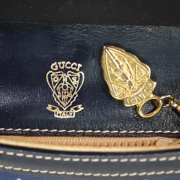 OLD Gucci マイクロGGラウンドショルダー（青）