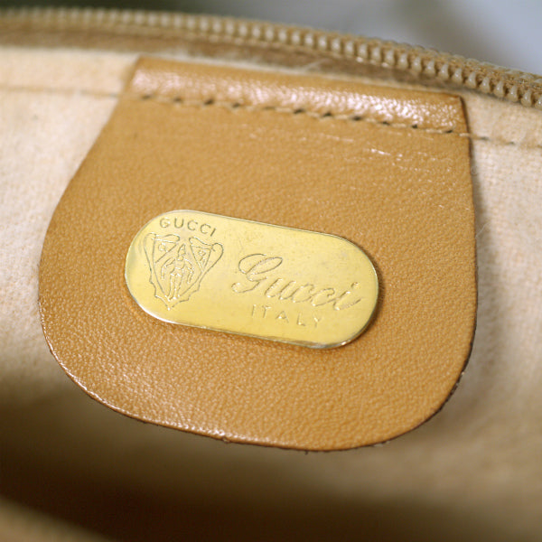 OLD Gucci　マイクロＧＧラウンドポシェット（キャメル）