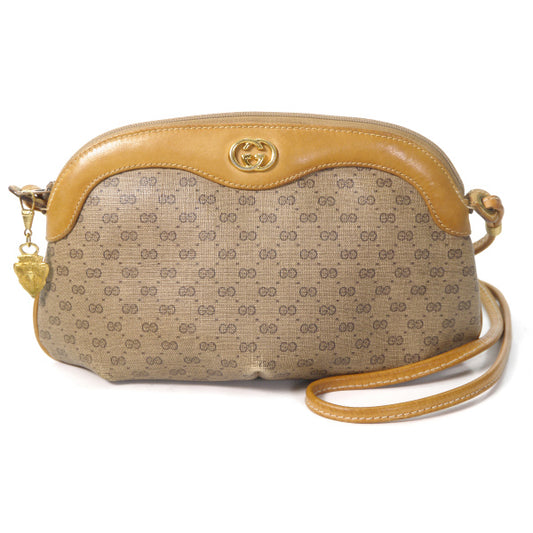OLD Gucci　マイクロＧＧラウンドポシェット（キャメル）