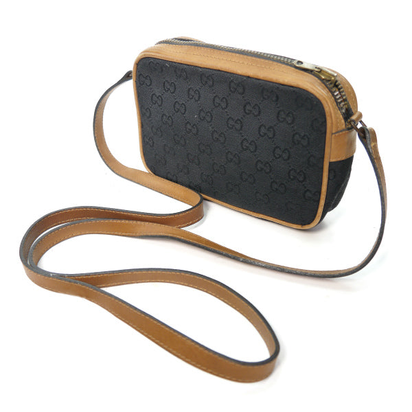 OLD Gucci　70ｓジャガード織ミニポシェット（黒）