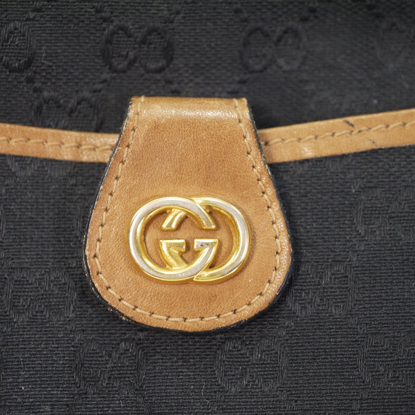 OLD Gucci　70ｓジャガード織ミニポシェット（黒）