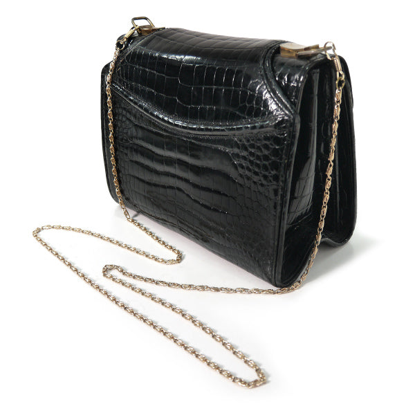 OLD Gucci 最高級クロコダイルバッグ（黒）