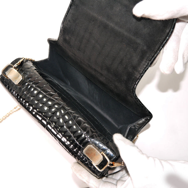 OLD Gucci 最高級クロコダイルバッグ（黒）