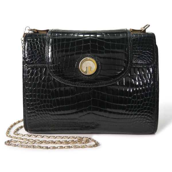 OLD Gucci 最高級クロコダイルバッグ（黒）