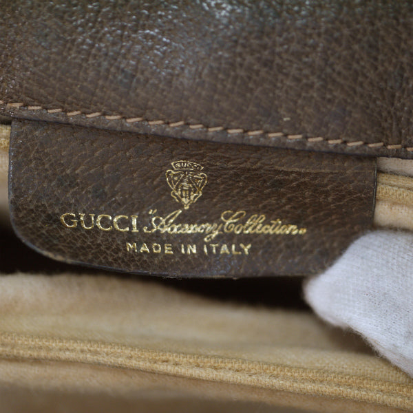 OLD Gucci　ミニシェリー3層チェーンポシェット(茶)