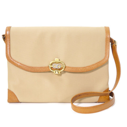 OLD Gucci スクエア２WAYバッグ(キャメル）