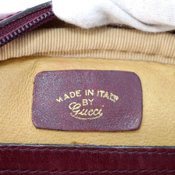 OLD Gucci　総革UFOショルダーバッグ（ボルドー )